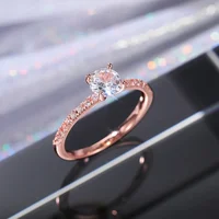 Huitan Wedding Band Eternity Rings Women Brilliant Round Zirconia Luxury Engagement Rings Thin Elegant Female Jewelry Drop Ship - Image 2
