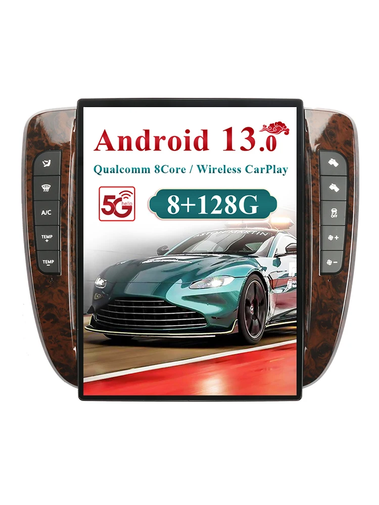 

13,8-дюймовый автомобильный радиоприемник с Android 13, GPS-навигацией для GMC Yukon / Chevrolet Tahoe Silverado 2007-2013, мультимедийная система для авто