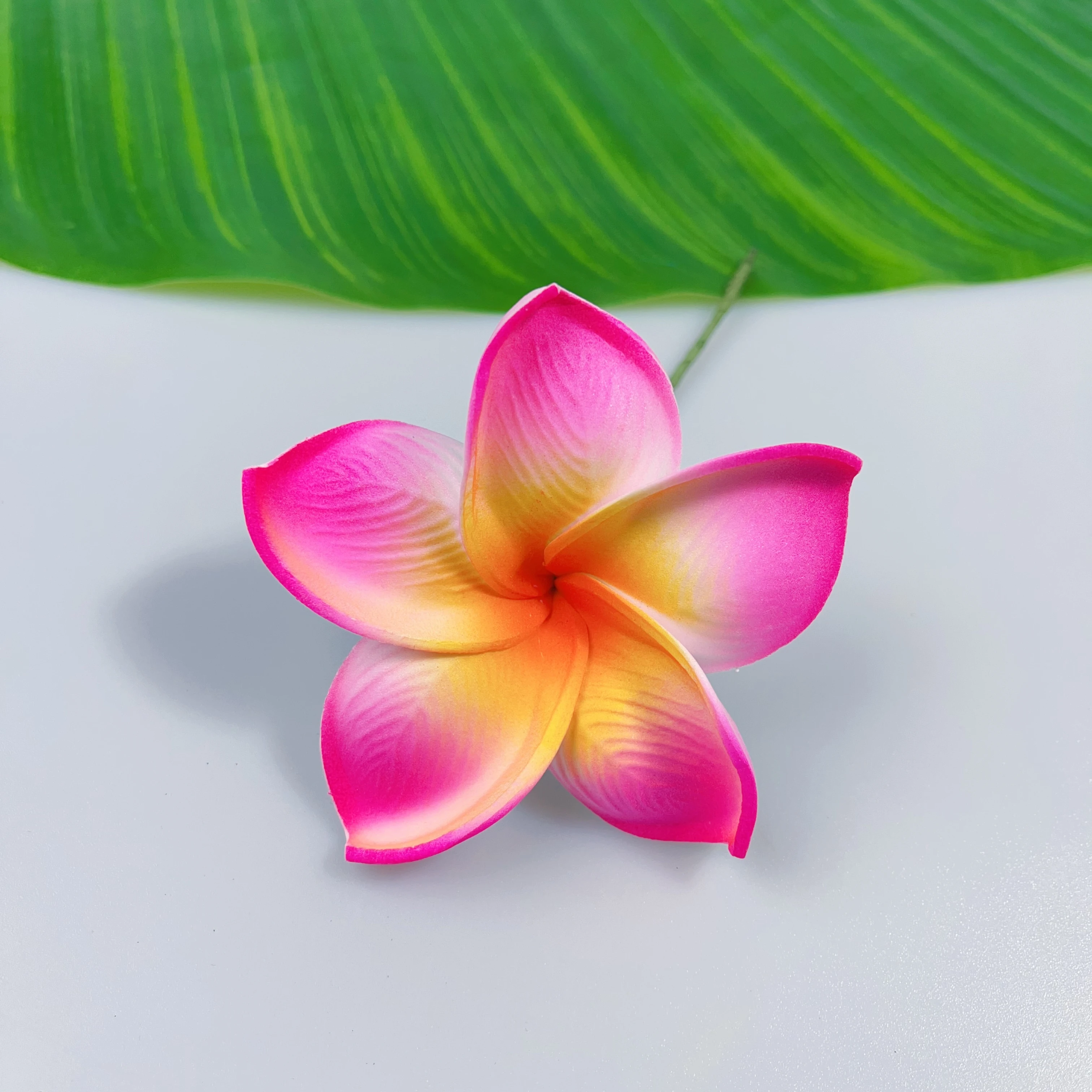 

8PCS EVA Foam Artificial Plumeria Frangipani Flowers Ear Pick Head Hair Accessories for Party Island Hawaii Theme
