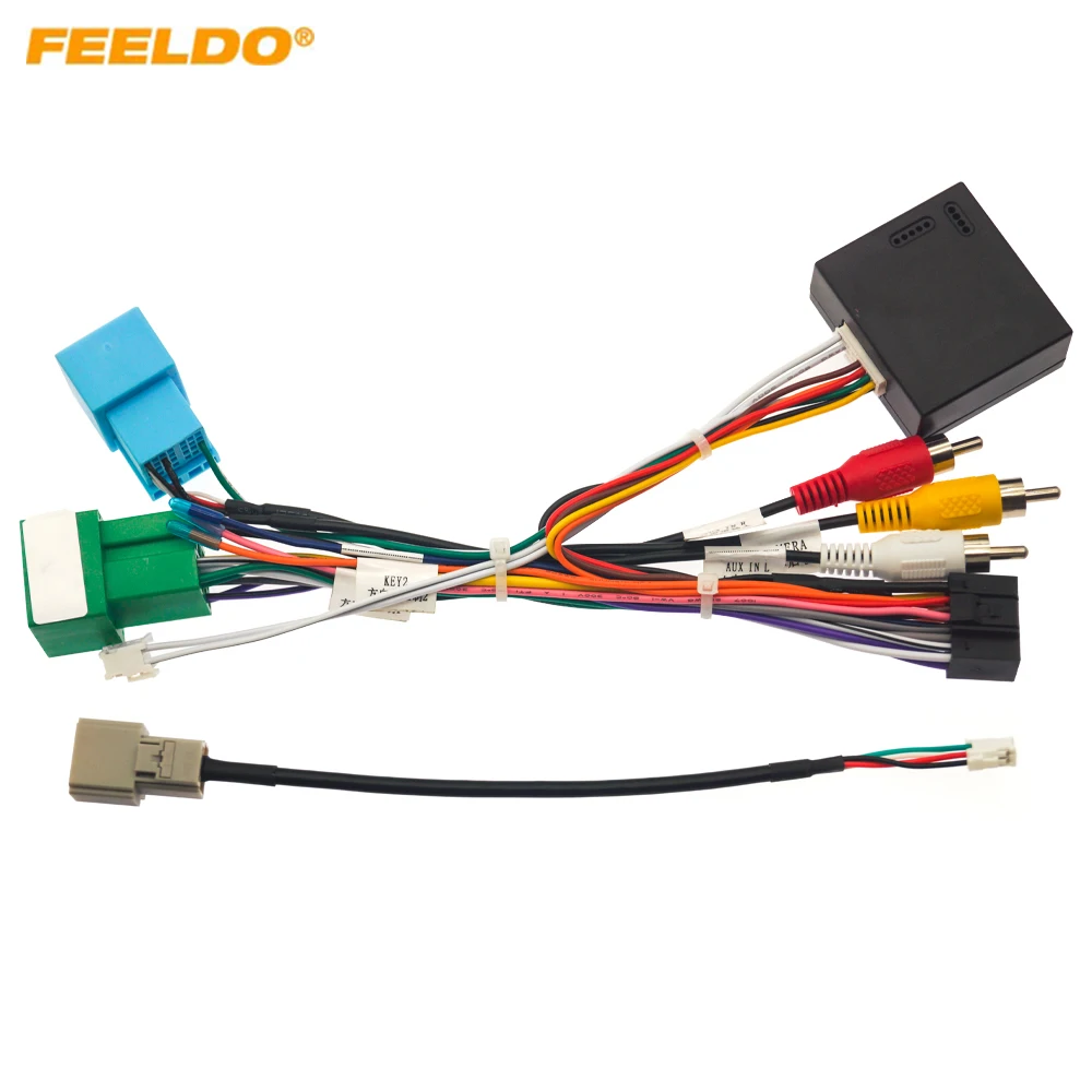 FEELDO Car 16pin Power Cord Wiring Harness Adapter For  Fait Egea 2023+ Fait Toro 2020-2024 Installation Head Unit