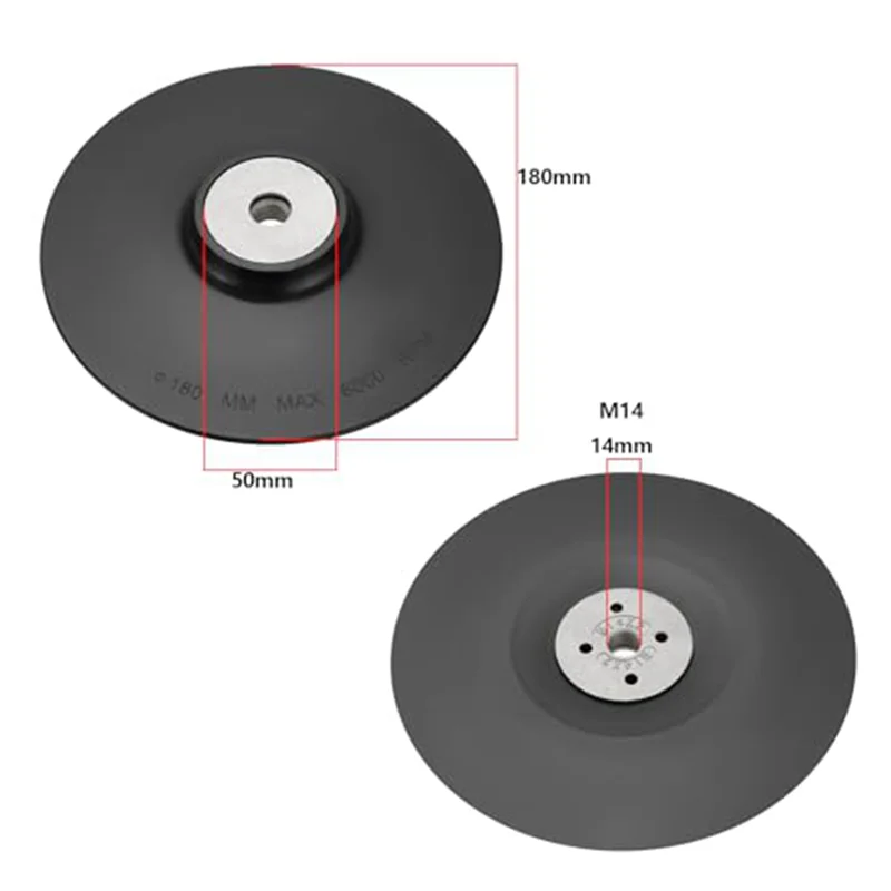 A47U 3 pièces tampon de support de meuleuse d'angle en plastique Compatible avec le diamètre de meuleuse d'angle de ponceuse à disque à filetage interne M14