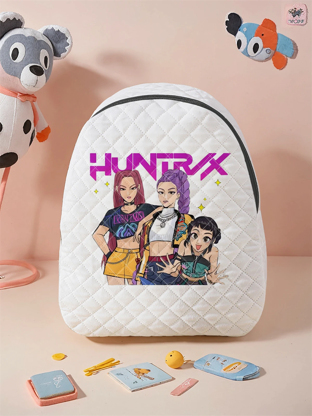 Blossom, Bubbles, повседневный стеганый компактный рюкзак с бриллиантами, подходит для улицы, путешествий, кампуса, подходит для мужчин и женщин