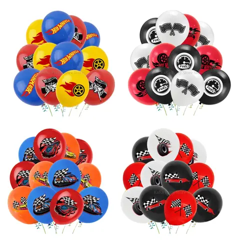 Hot Wheels ballons de course de voiture ballons d'anniversaire voitures de course bébé douche garçons Hot Wheels cadeaux de fête dessin animé véhicule tout-terrain