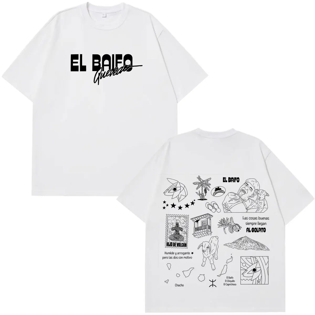 QUEVEDO EL BAIFO Album 2026 Tour Grafik T-Shirt für Männer und Frauen Hip-Hop Harajuku T-Shirt Sommer Baumwolle Locker Lässig Vintage T-Shirts – Detail 3