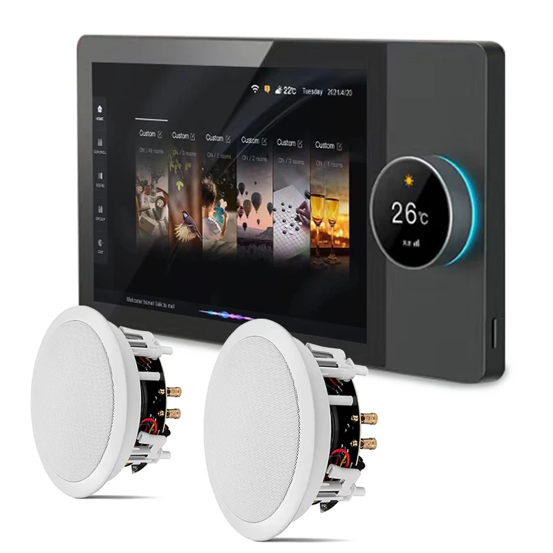 

Factory OEM 8-inch control panel touch screen wall switch smart home wired speaker