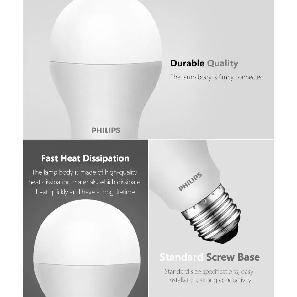 فيليبس لمبات LED الأساسية 11 واط E27 الضوء الأبيض 3000 كيلو/6500 كيلو 220 فولت-240 فولت مصابيح داخلية الاقتصاد الأصلي LED #4