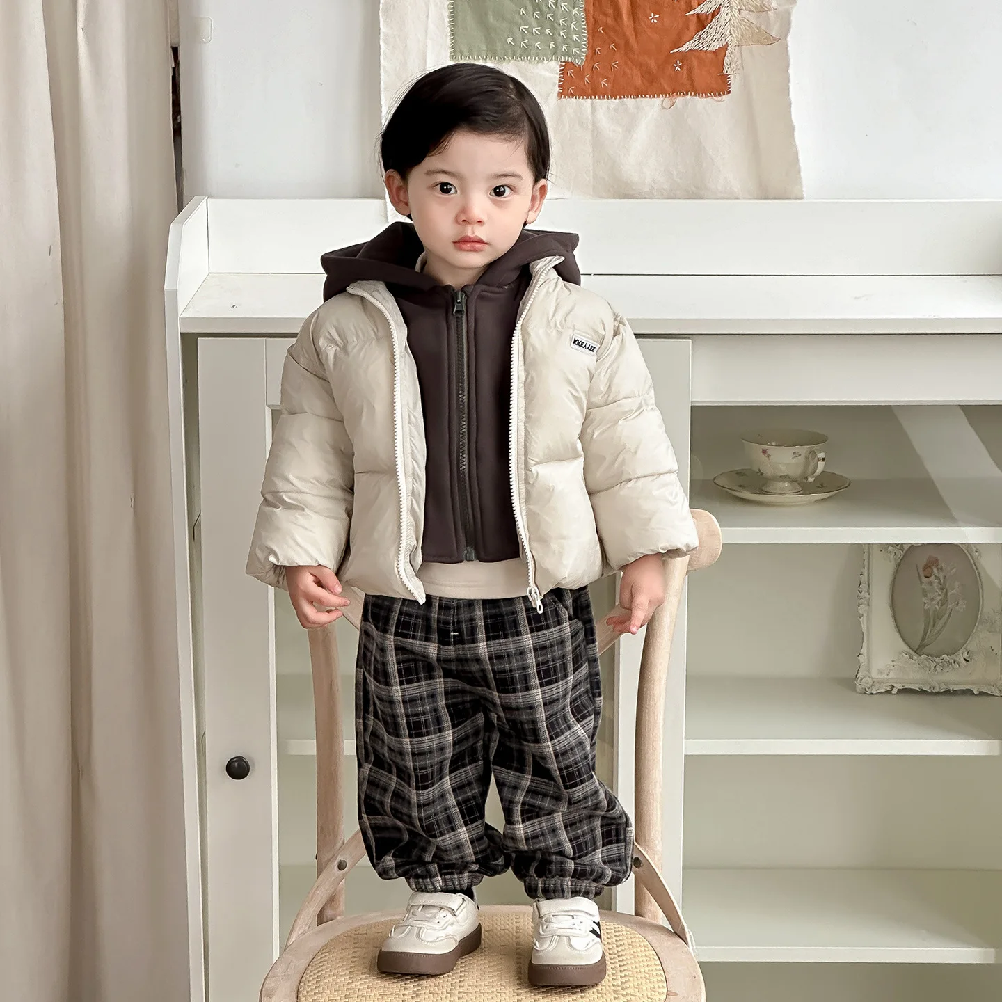 

Детская зимняя куртка для девочек, коллекция 2025 года, утепленная теплая детская парка с капюшоном для маленьких девочек, корейская флисовая верхняя одежда для маленьких девочек, пальто