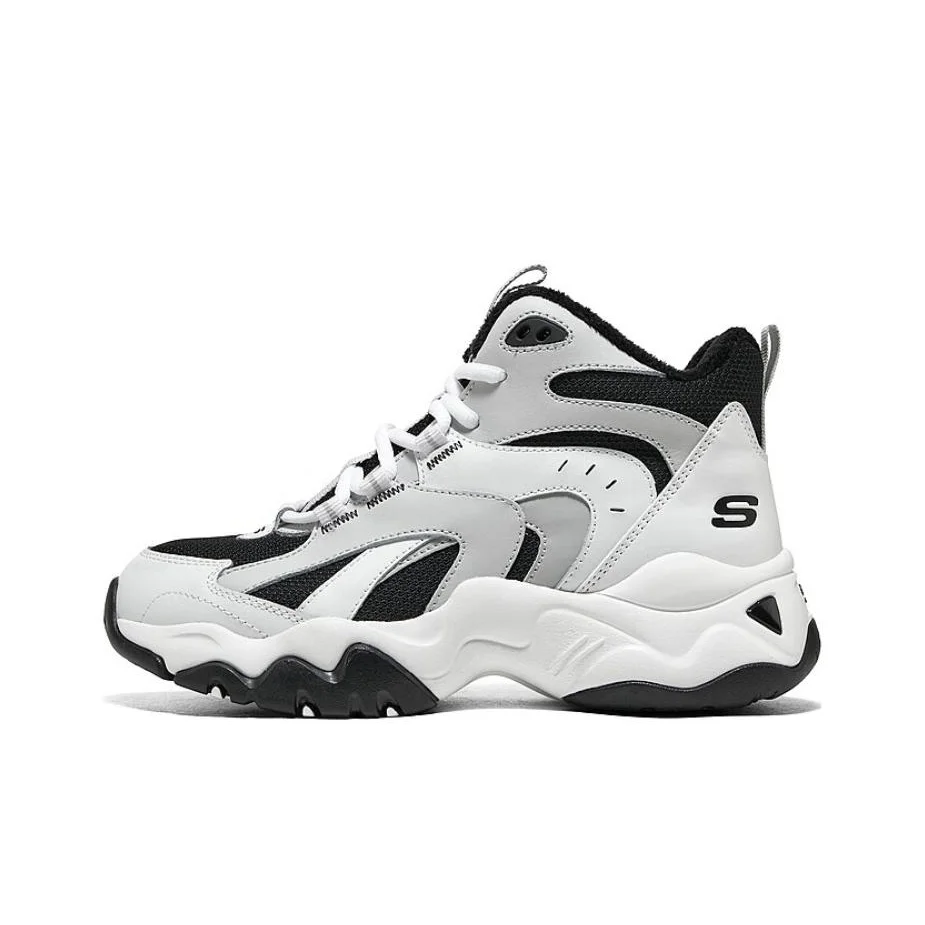 Skechers DLITES Textile, Synthetic Leather, Split Cow Leather Abrasion Resistant Abrasion Resistant High top 168014-WBK