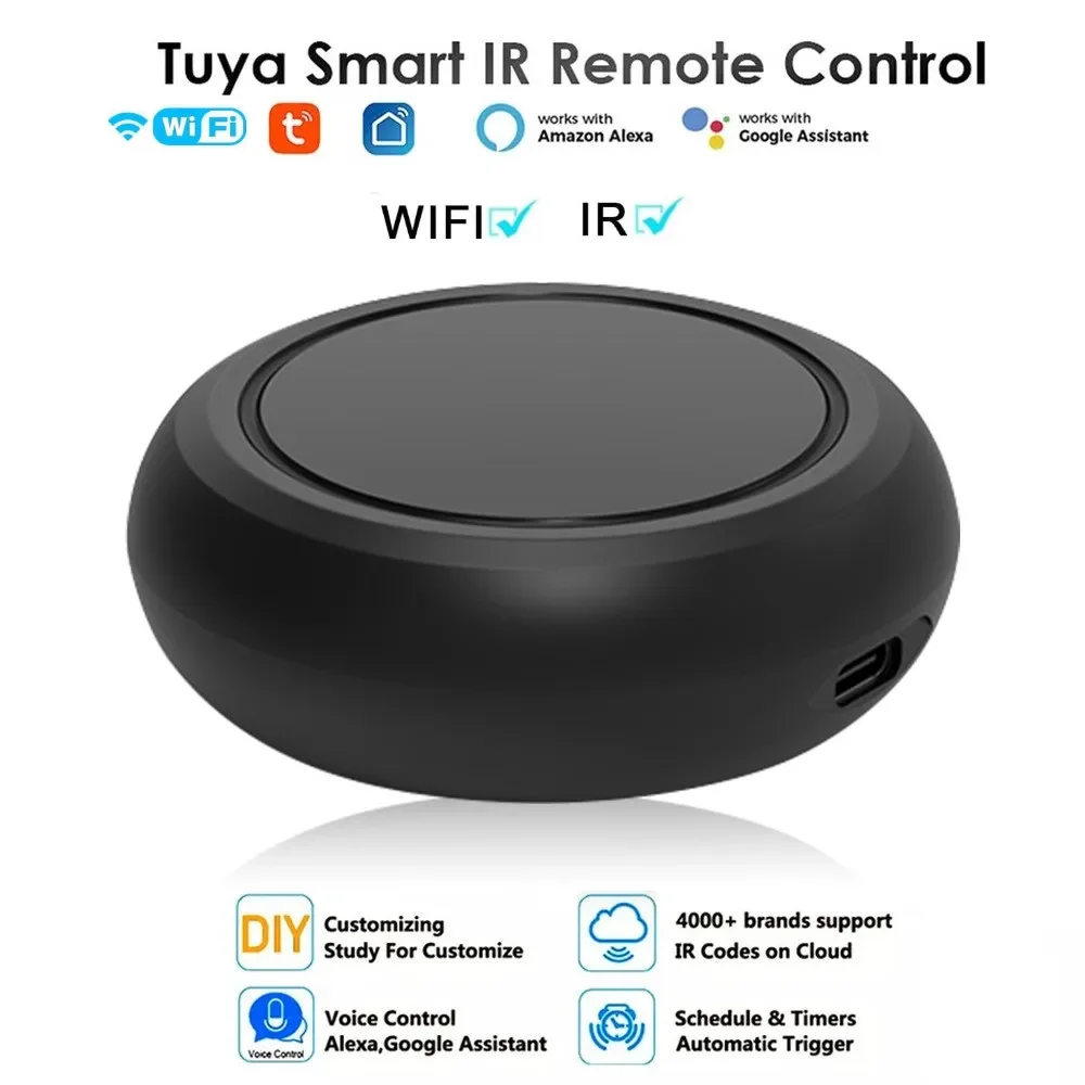 Télécommande universelle Smart WiFi IR, télécommande infrarouge, Tuya, Smart Life, commande vocale, Alexa, Google Home