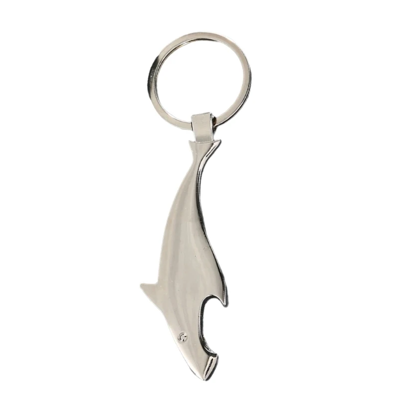 2 個サメの形の金属キーホルダー栓抜きノベルティ海の動物栓抜き