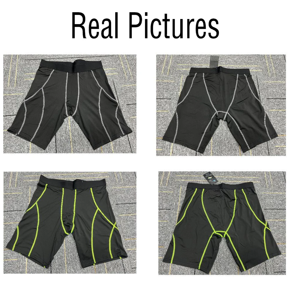 Compression Sports Legging Running Men Basic Bottoms Bike Hiking Outdoor Sport Short Pants Gym Training Exercise Muscle Fitness