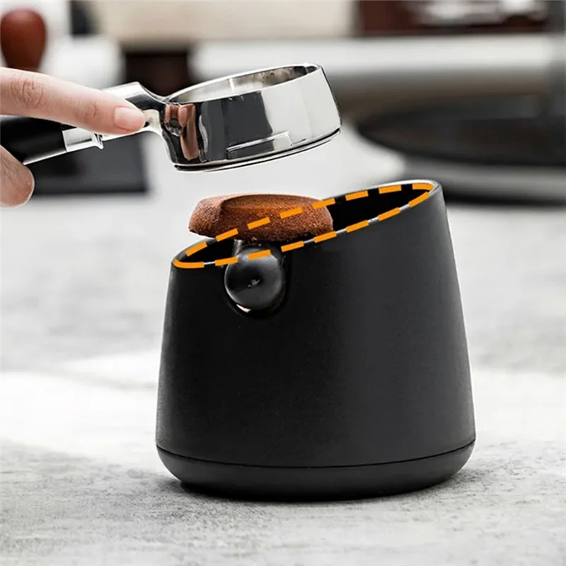 9M-Coffee Knock Box With Rubber Knock Bar Large Espresso Grounds Container Non-Slip Waste Coffee Grounds Dump Bin