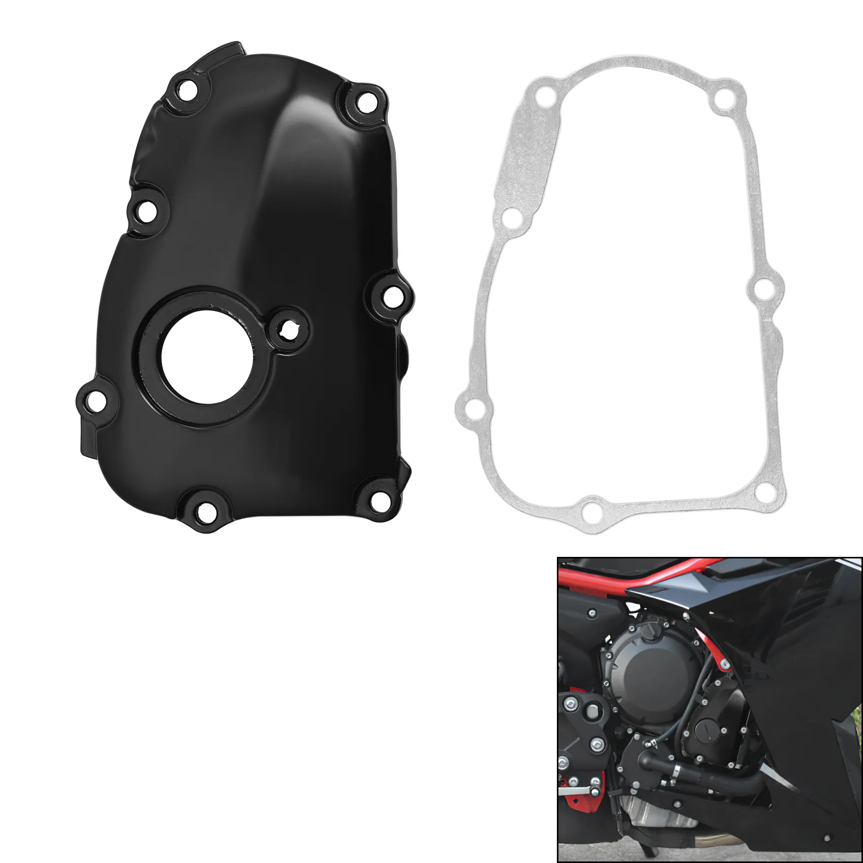 Motorcycle Right Engine Oil Pump Cover Crank Case Crankcase For Yamaha FZ6R FZ 6R 2009-2016