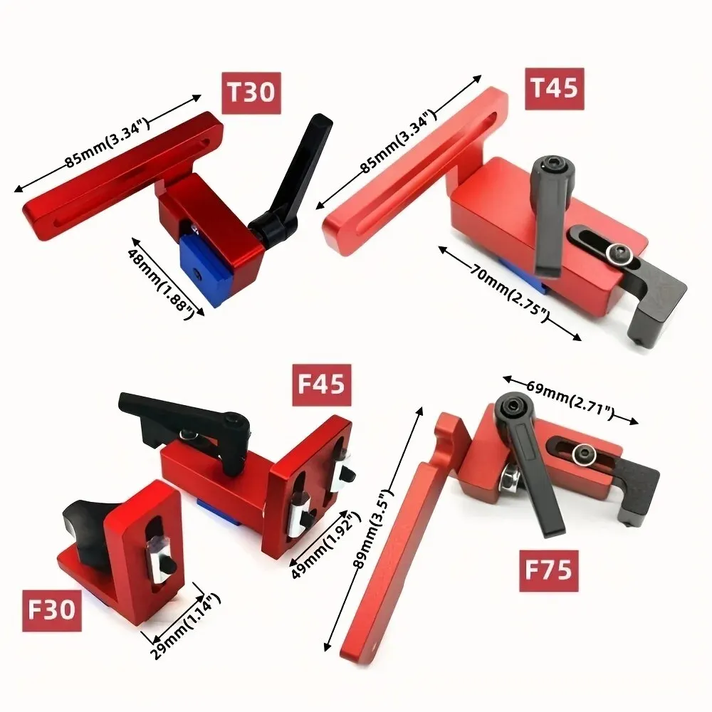 Woodworking T Track Limiter Aluminium Alloy Miter Track Stop Block Saw Table Sliding Bracket Chute Limiter