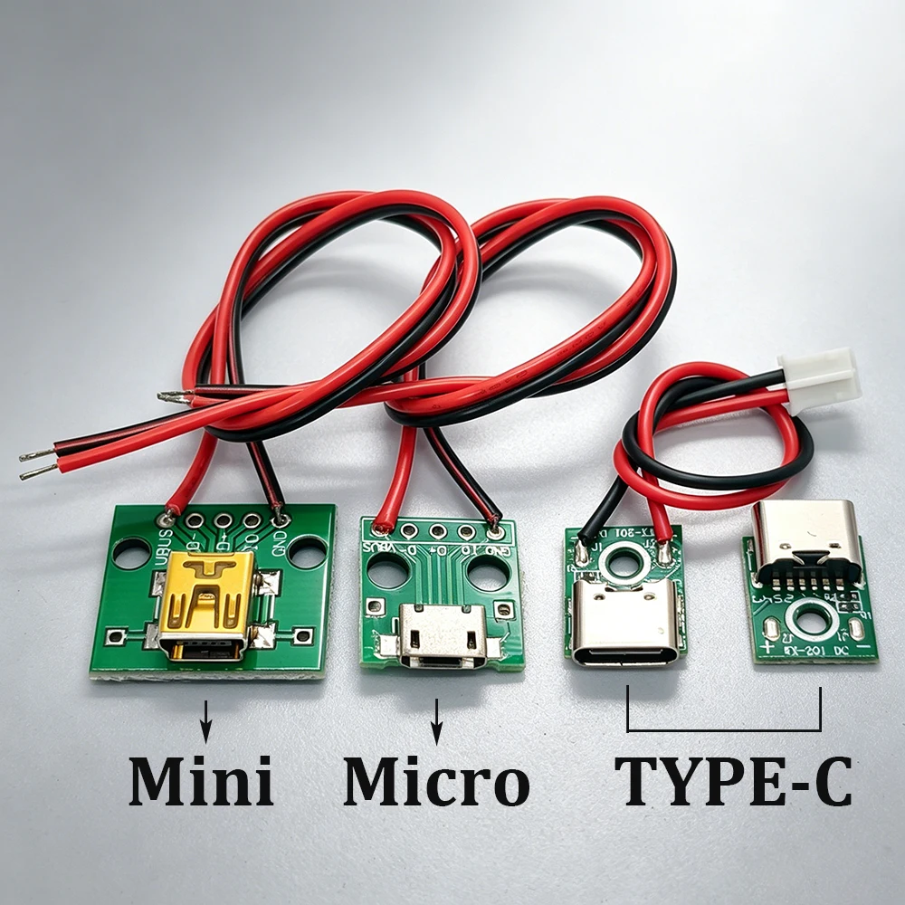 10 Stück Mini Micro TYPEC Anschlusskabel DIY Kabelverbinder Buchse Ladeanschluss Adapter Leiterplatte mit PD-Unterstützung – Detail 1