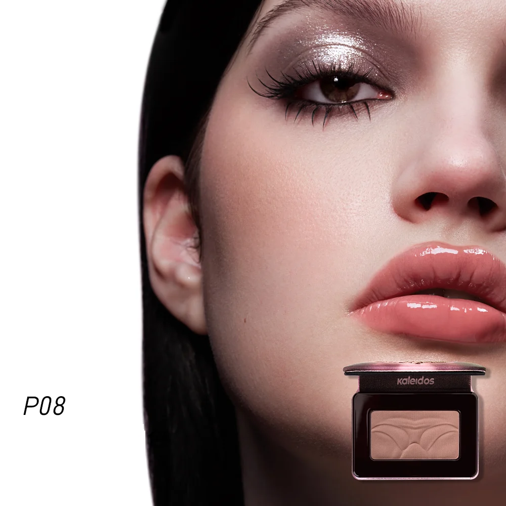 Blush Matte Kaleidos Alta Pigmentação Acabamento Natural Leve de Longa Duração Cobertura Construível Look Bronzeado Maquiagem Facial Vegano Beleza Limpa Tendência TikTok