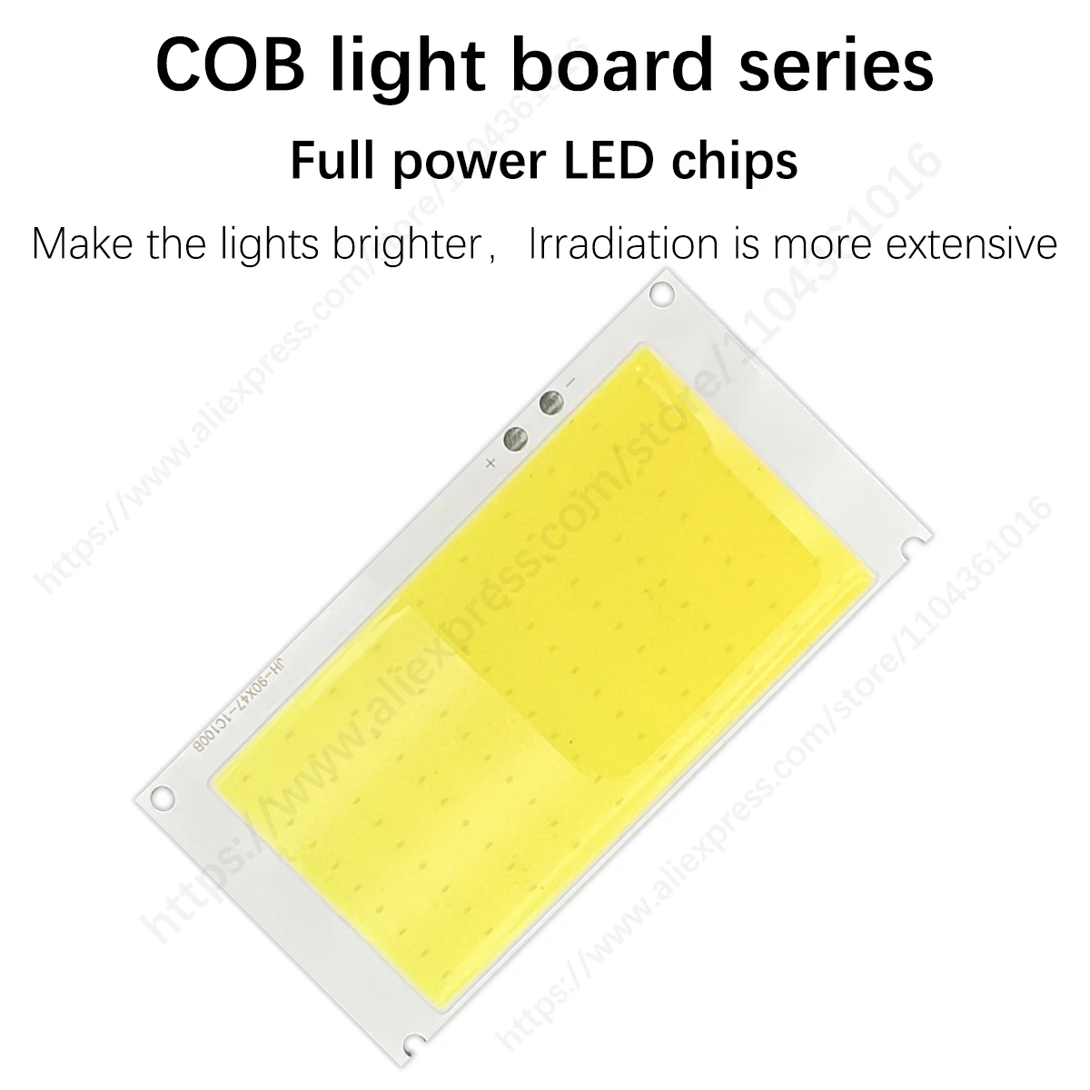 S​uper Bright 30W Solar light panels LED Light Chip 6500K Cool White 3.7V COB Light Beads 90*47mm Thin Lamp Chip for Light DIY