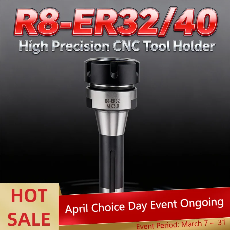 Turret milling machine special tool holder R8-ER32 milling machine tool shank milling chuck collet R8 collet metric inch 7/16