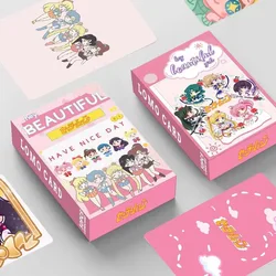 Sailor Moon-Tarjeta Lomo de Anime japonés, juego de cartas pequeñas, postales, Mensaje, foto, regalo de niña, juguete de colección, 60 tarjetas, 36 pegatinas