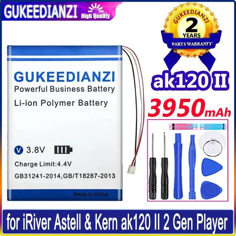 

Durable 3950Mah Player Battery Stable For Iriver Astell & Kern Ak120 II 2 Gen