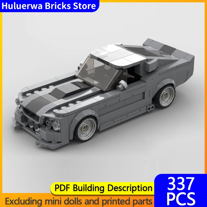 

Модель спортивного автомобиля MOC, строительные кирпичи Mustang GT500 Eleanor V2, модульная технология, подарки, праздник, сборка, детские игрушки, костюм