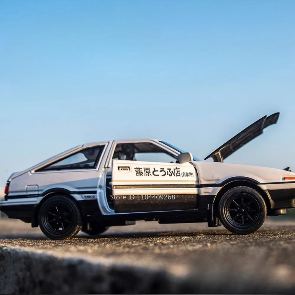 Large 1:20 Initial D AE86 Rolls-royce Cullinan Model Car Toy Diecast Metal Vehicle Sound & Light Miniature Toys Collection Gifts