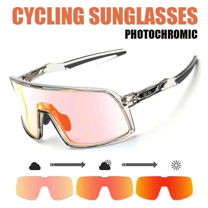 

NEW Photochromic Outdoor Sport Bike Sunglasses Men Women Bicycle MTB Road Cycling Glasses UV400 Fishing Goggles Running Eyewear