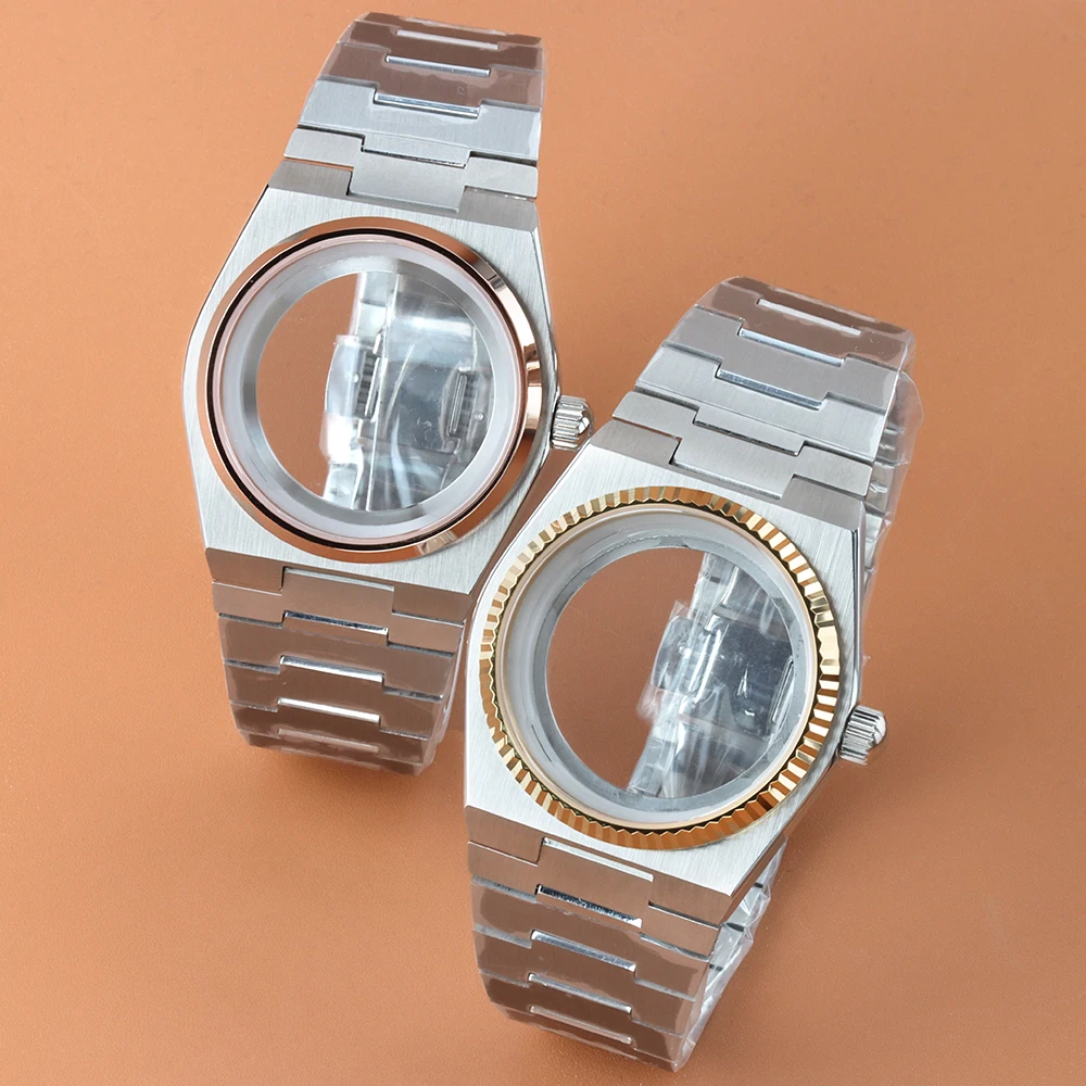 For NH35 40mm PRX Super Player Case Sapphire Glass Stainless Steel Watch Case Bracelet Fit Seiko NH35 NH36 Movement 31.8mm Dial