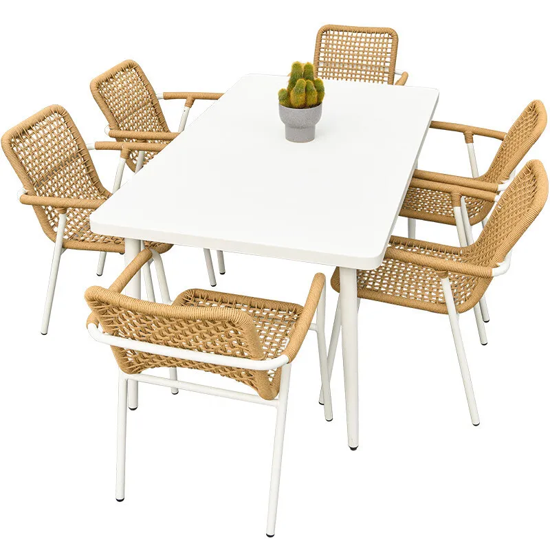 

Table and chair Rattan chair Courtyard Outdoor coffee Outdoor leisure