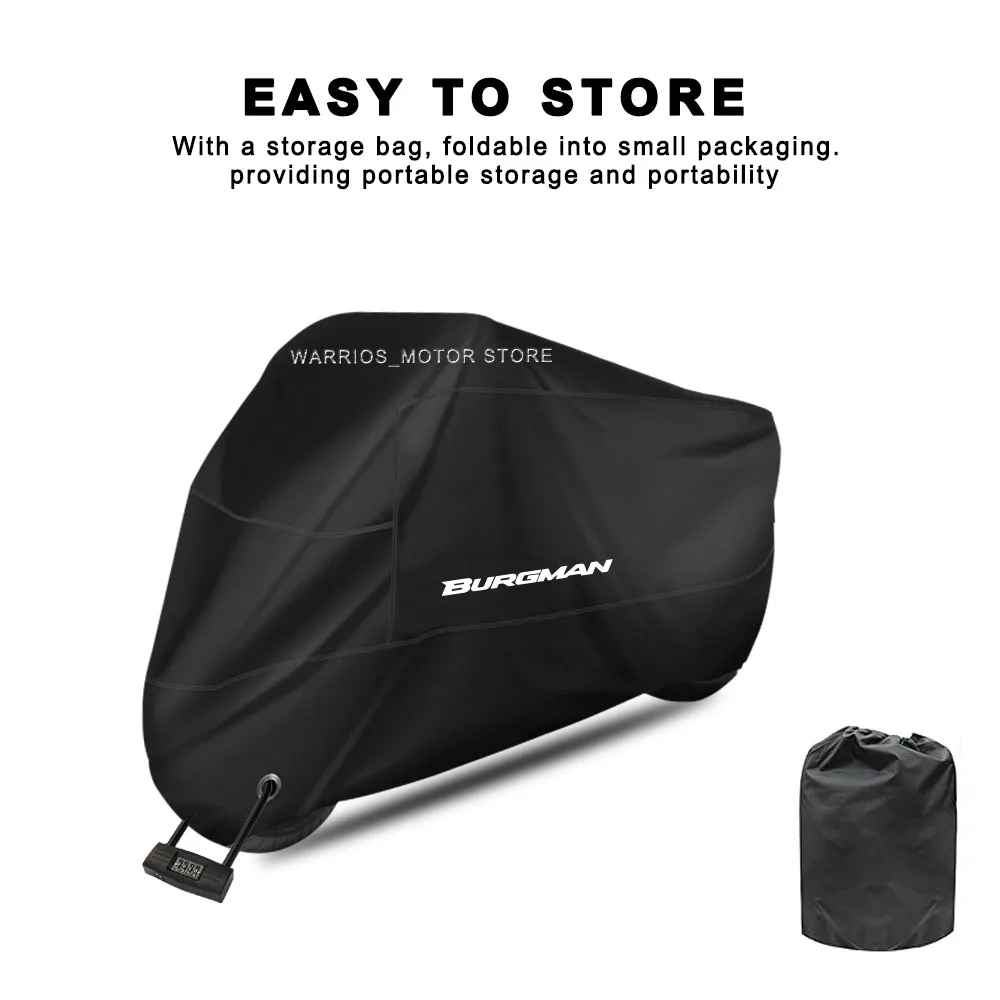 For SUZUKI Burgman 400 650 125 AN400 AN650 AN Motorcycle Cover UV Protection Dustproof Snowproof  Motorcycle Waterproof Cover