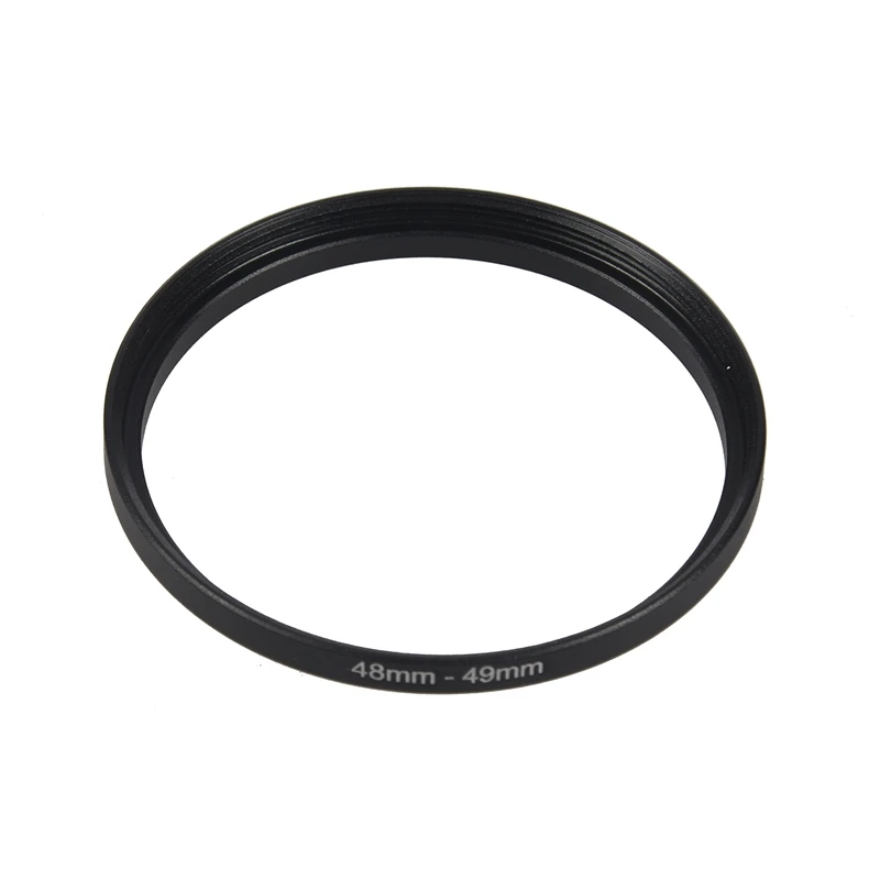 1Pcs Camera Plastic Side Pinch Clip On Front Lens Cap Protective Cover Black 49Mm & 1Pcs 48Mm To 49Mm Camera Filter Lens 48Mm-49