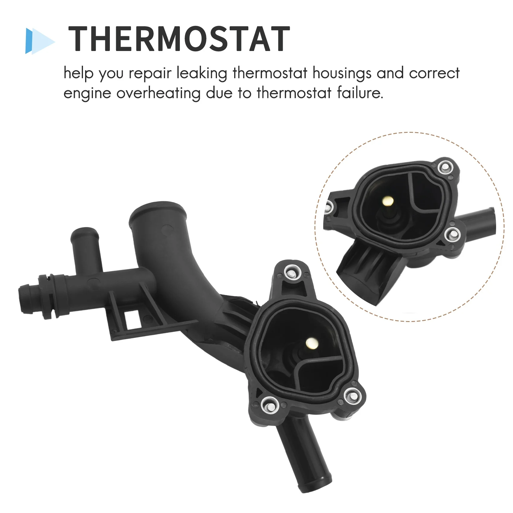 QB-25193922 902-846 Termostato del liquido di raffreddamento del motore e gruppo alloggiamento Termostato del liquido di raffreddamento del radiatore Attrezzatura adatta per Chevrol