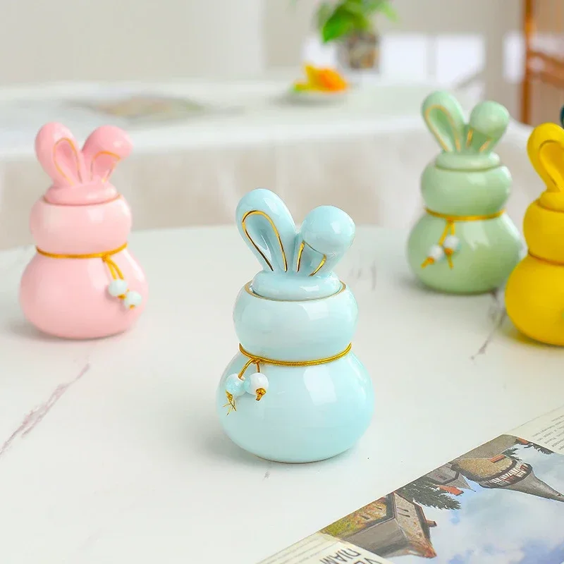 Mini Ceramics Urn for Human Cremation, Bunny, Pet, Small Size Funeral, Dog Ashes,