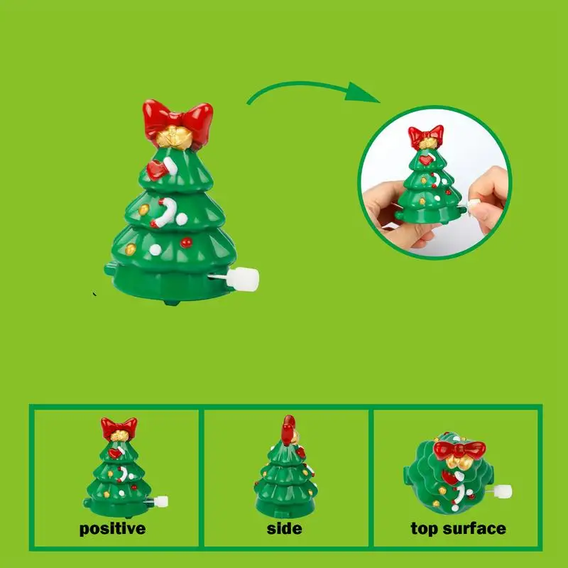 Juguetes de cuerda 8X juguete de salto de Navidad de cuerda juguetes pequeños de Navidad favores de fiesta juguete de relojería de mano surtido para clases niños