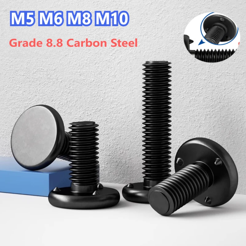 M5 M6 M8 M10 مسامير لحام الصف 8.8 الكربون الصلب شقة رئيس Q198 ثلاث نقاط سيارة لحام ترصيع 10-40 مللي متر طول