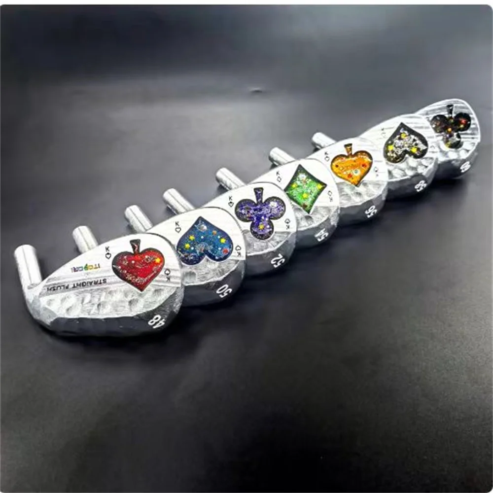 2025 ITOBOEAO Poker Golf Wedges Silver/Black with Shaft and Grips, 48.50.52.54.56.58.60, Soft Wedges Forged, 2024 Golf Clubs,