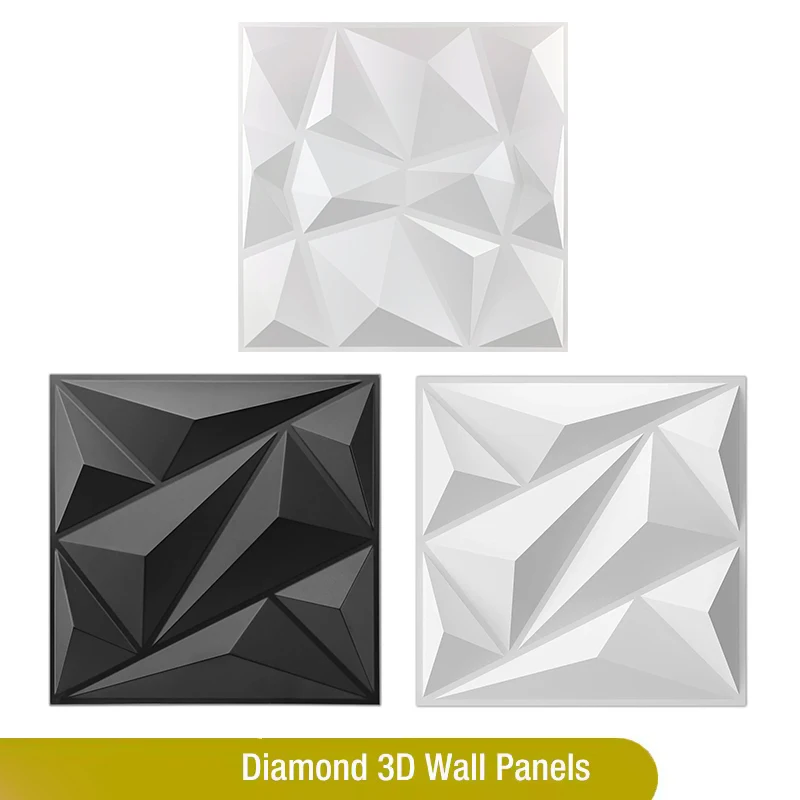 10pcs Esports Game House 3D Wall Sticker 3D Art Wall Panel PVC Stone Brick Tile Waterproof Tiles Diamond Design DIY Home Decor