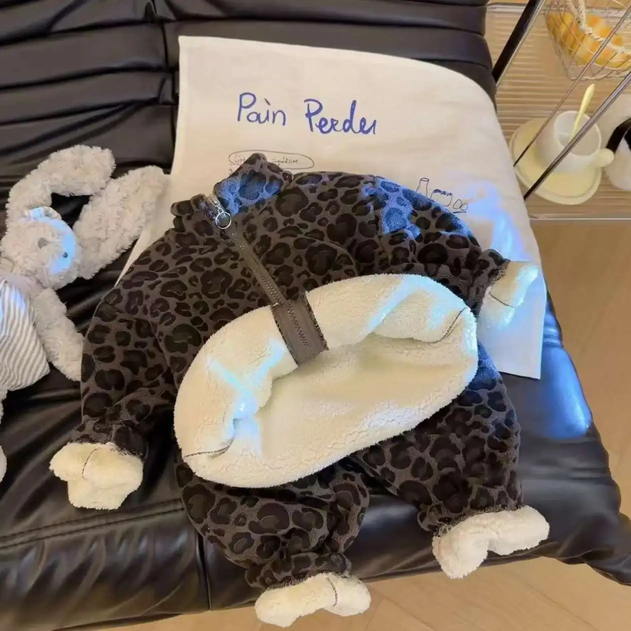 

Winter Baby Girl Boy Clothes Set Children Leopard Print Top and Pants Bottom 2 Pieces Suit Kid Polar Fleece For Warmth Tracksuit