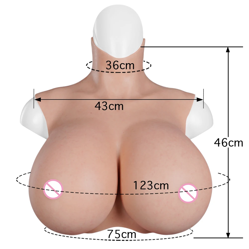 S/Z Cup Realistic Silicone Huge Breast Forms For Transgender Fake Big Boobs for Crossdressers Drag Queen Shemale Cosplay