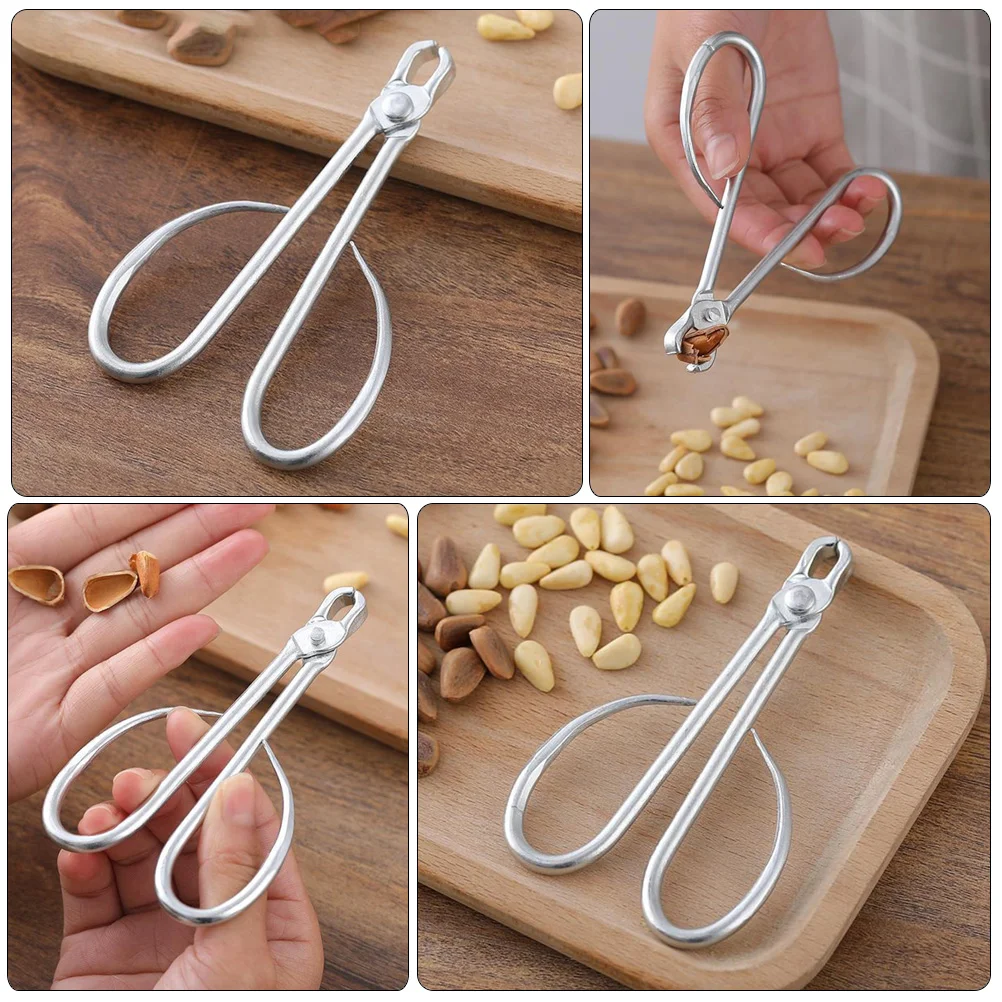 Pine Nut Clip Opener Tool Nuts Accessories Metal Stainless Steel Multi-use Cracking