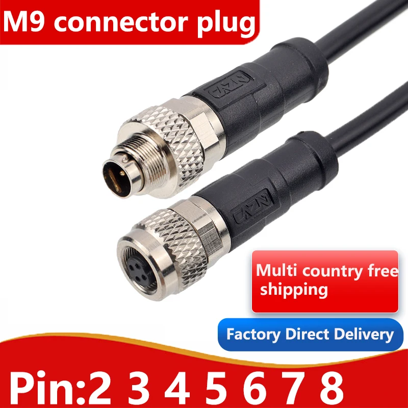 M9 Injection Molded Connector Harness 2 3 4 5 6 7 8 Pins Waterproof IP67 Male And Female Aviation Shielded And Unshielded Plug
