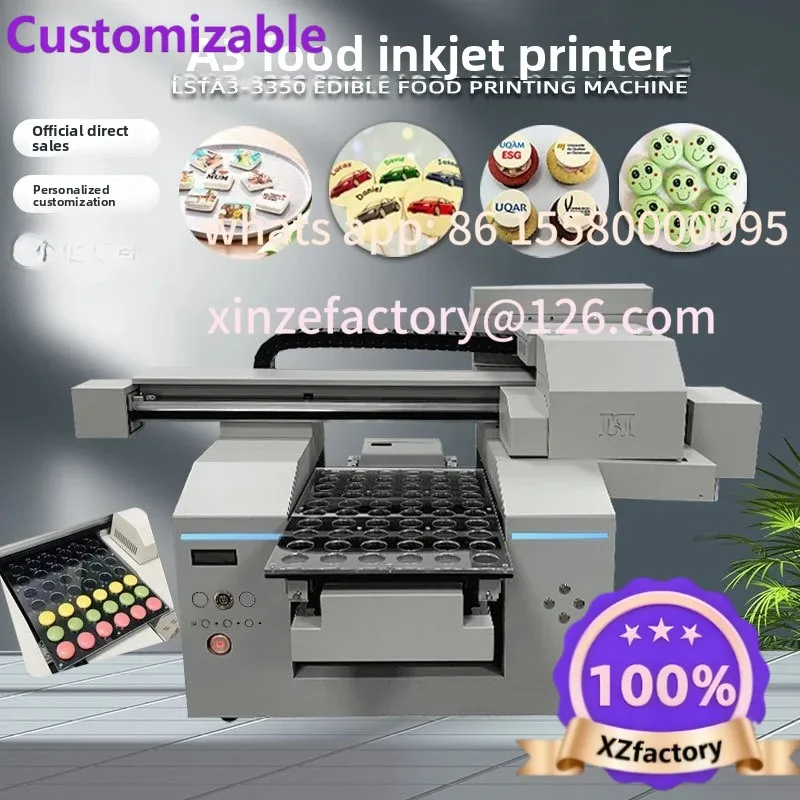Customizable food packaging color inkjet printer, can print M sugar chocolate beans moon cake buns food direct injection machine