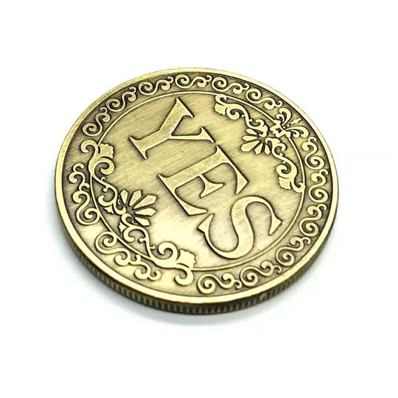 YES NO Lucky Challenge Coin Perfect for Flipping Decision Making Fidget Toys Adults ADHD And Anxiety Quiet Relieve Stress