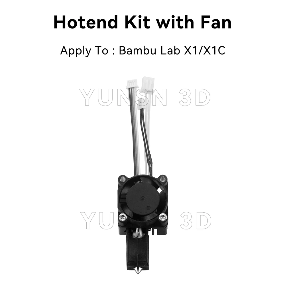 Für Bambu Lab X1 X1C Verbessertes Hotend-Kit mit Lüfter, 0,4 mm gehärteter Stahldüse, Hot End für Bambulab P1 P1S P1P 3D-Druckerteile – Detail 6