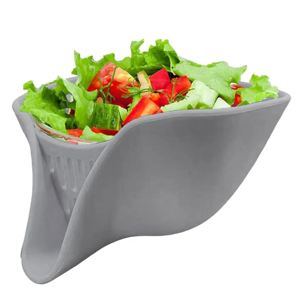 Multifunctional Sink Strainer Silicone Drainage Basket Capacity Kitchen Drain Basket Funnel for Quick Drainage for Efficient