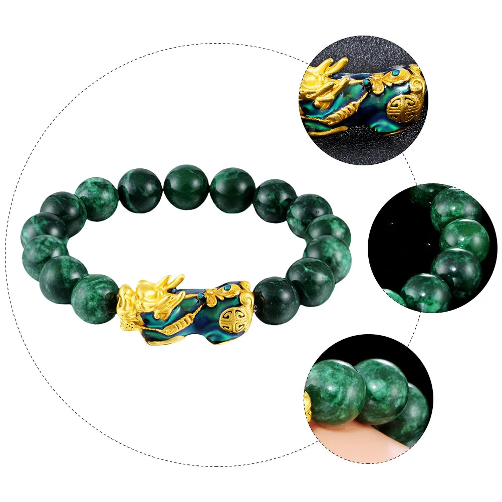 

Bracelet Adjustable Elastic Gemstone Agate Fengshui Jewelry H Chain Lucky Accessories Daily Wear Party Concert
