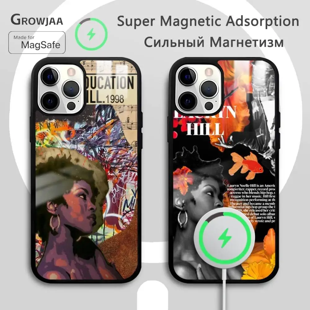 

L-Lauryn HillS Singer Fashion Phone Case For IPhone 17 16 15 14 13 12 11 Pro Max Plus Mini Magsafe Wireless Magnetic Funda