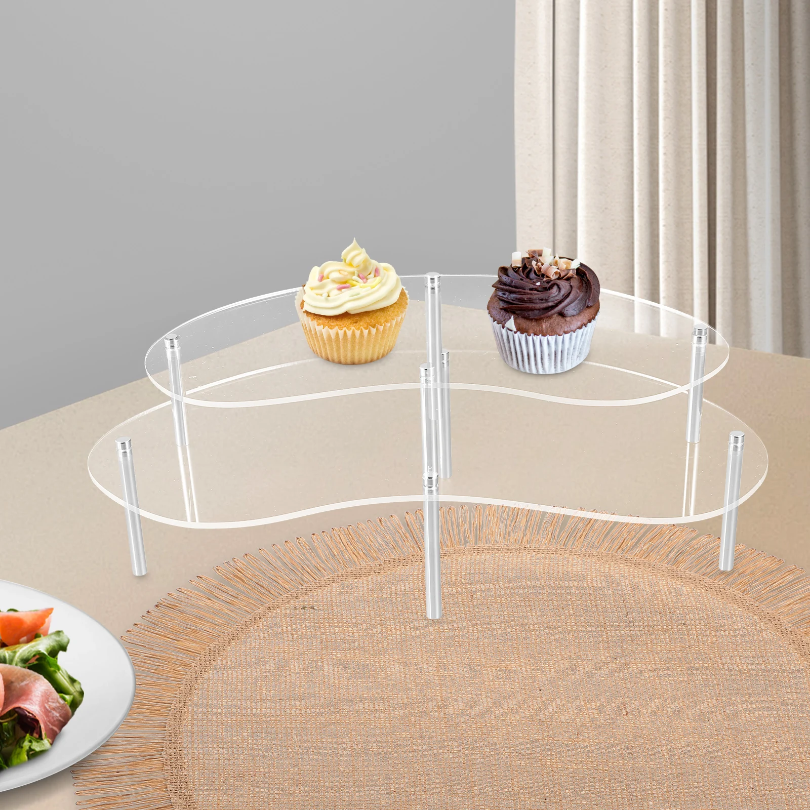 

Clear Acrylic Cake Display St BT104 Medium 4x5cm Pins Large 4x7cm Pins Cupcake Dessert St Wedding Birthday Party Transparent