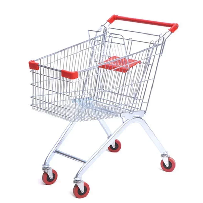 Shopping Carts for Shopping Malls and Supermarkets Metal Push Storage Carts