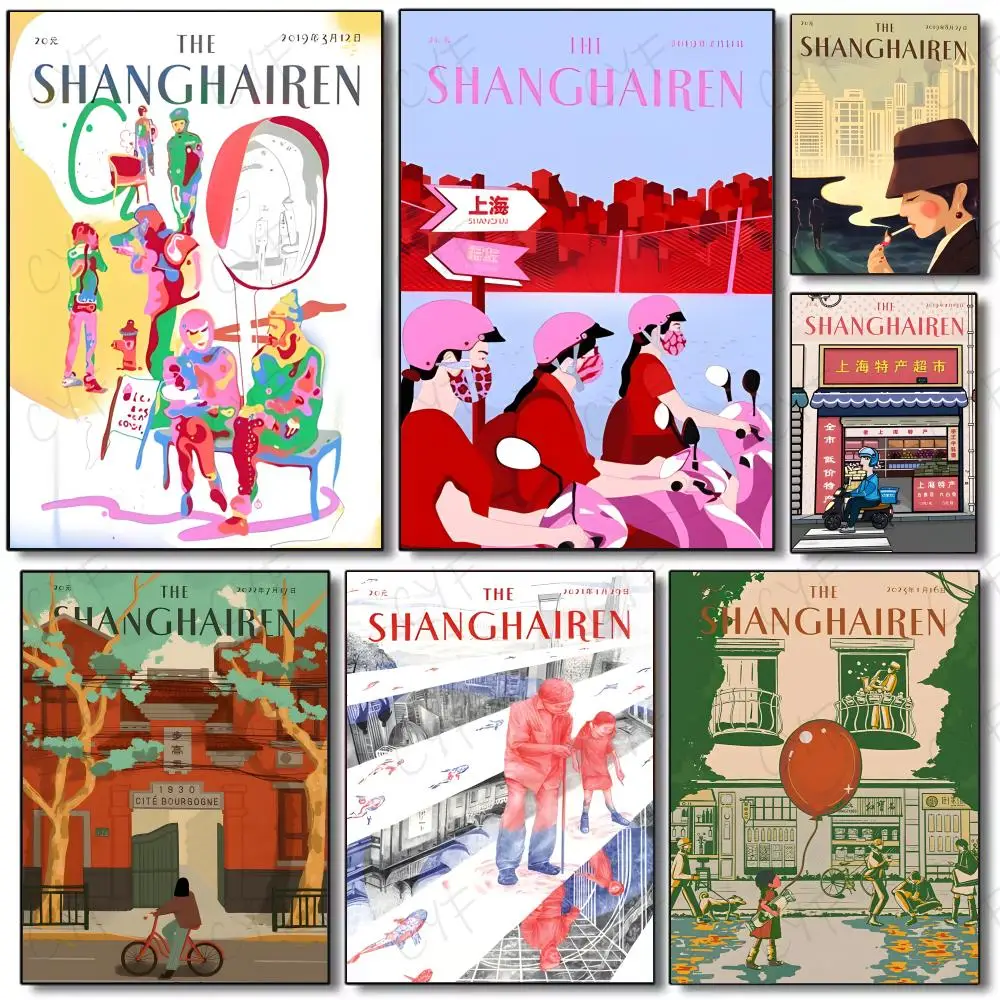 local cultural illustration Poster Painting Wall Art Mural for Living Room Home Decor and Gifts
